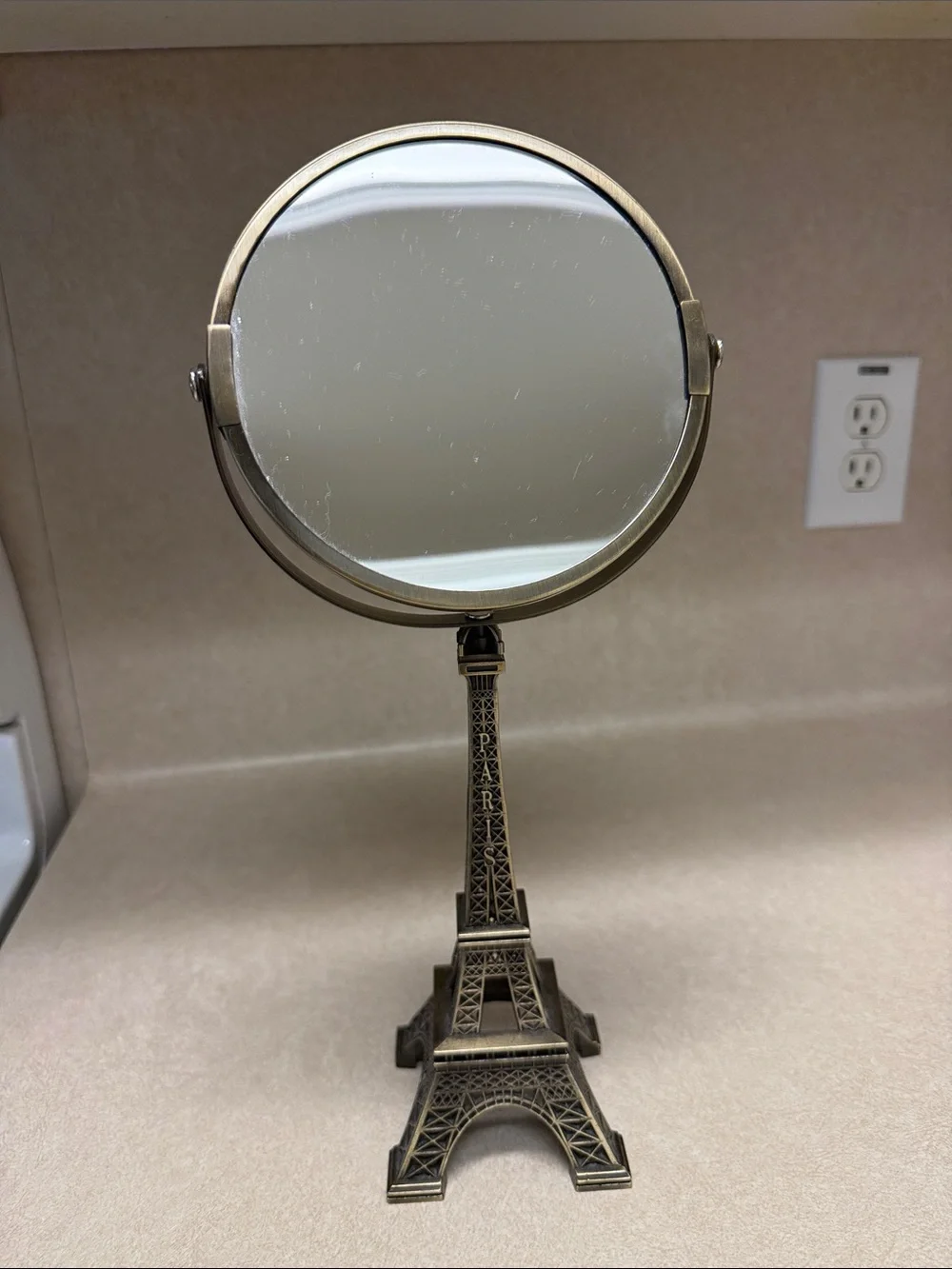 Eiffel Tower Bronze Finish Vanity Mirror - Bronze Makeup Mirror